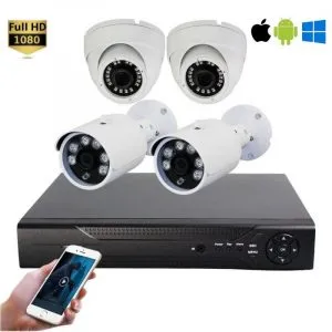 Kit Vidéo Surveillance EURONET AHD 4 CAMERAS
