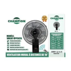 Ventilateur champion mural avec commande VMCAT-OPPSV26